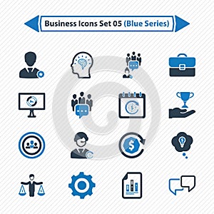 Business Icons Set 05 - Blue Series