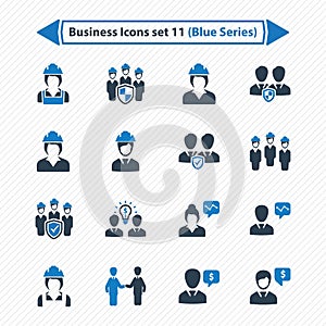 Business Icons Set 11 - Blue Series