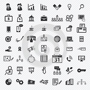 Business icons set. illustration