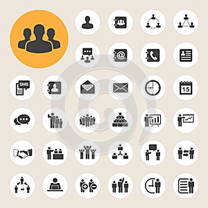 Business icons set. Illustration