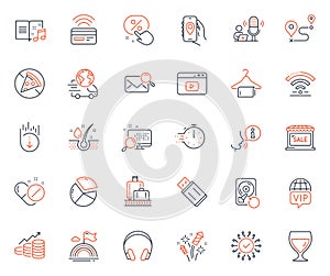 Business icons set. Included icon as Usb flash, Security network and Medical pills web elements. For website app Vector