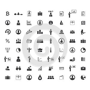 Business icons set. Icons for business, management, finance, strategy, user, marketing