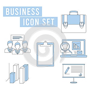 Business icons set Vector