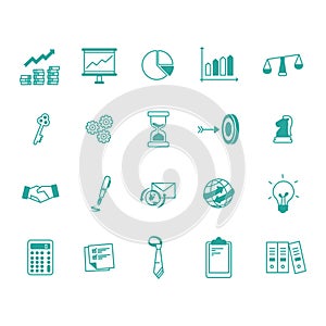 business icons. Vector illustration decorative design