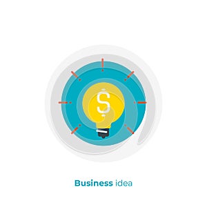 Business idea flat art vector icon