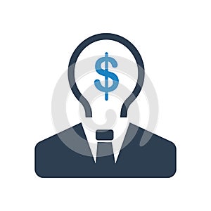 Business idea icon. Business solution, Employee,Business person icon