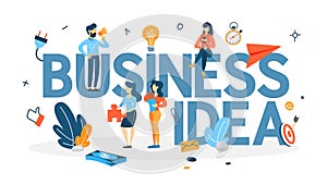 Business idea illustration. Brainstorm in a teamwork