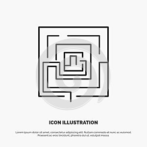 Business, Idea, Marketing, Pertinent, Puzzle Line Icon Vector