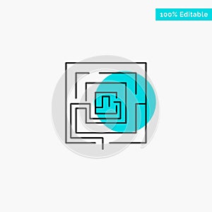 Business, Idea, Marketing, Pertinent, Puzzle turquoise highlight circle point Vector icon