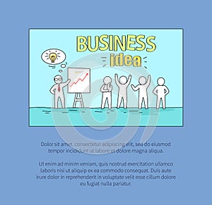 Business Idea with Text on Vector Illustration