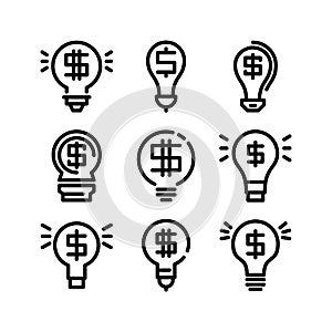Business ideas icon or logo isolated sign symbol vector illustration