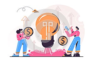 Business ideas vector illustration.