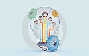 Business illustration develop creative business idea