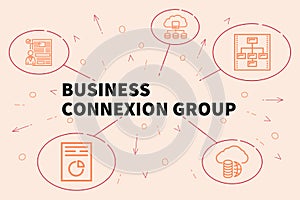 Business illustration showing the concept of business connexion