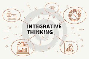 Business illustration showing the concept of integrative thinking photo