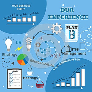 Business improvement infographic vector illustration