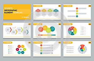 Business info graphic presentation element template