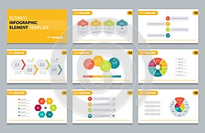 Business info graphic presentation element template photo