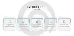 Business infographic with 5 steps