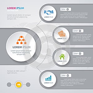 Business Infographic circle template. Vector illustration