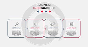 Business Infographic design template Vector with icons and 4 options or steps