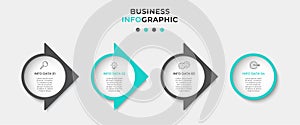 Business Infographic design template Vector with icons and 4 options or steps