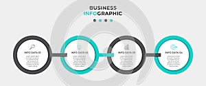 Business Infographic design template Vector with icons and 4 options or steps