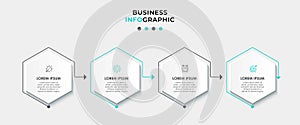 Business Infographic design template Vector with icons and 4 options or steps