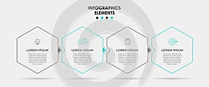 Business Infographic design template Vector with icons and 4 options or steps