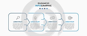 Business Infographic design template Vector with icons and 4 options or steps