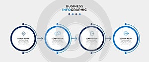 Business Infographic design template Vector with icons and 4 options or steps