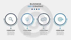 Business Infographic design template Vector with icons and 4 options or steps