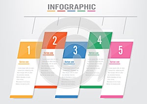 Business infographic element, Timeline option template with colo