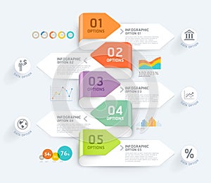 Business infographic elements template. Vector illustrations. Can be used for workflow layout, banner, diagram, number options,