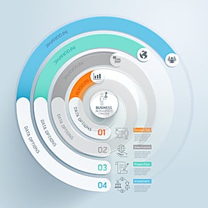 Business infographic elements template. Vector illustrations. Can be used for workflow layout, banner, diagram, number options,