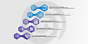 Business infographic.infographic template.business template.presentation template.hexagon style - vector