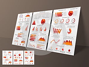 Business Infographic template or brochure set.