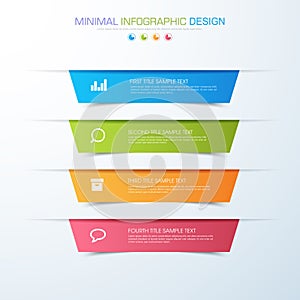Business infographic template the concept is circle option step with full color icon can be used for diagram infograph chart