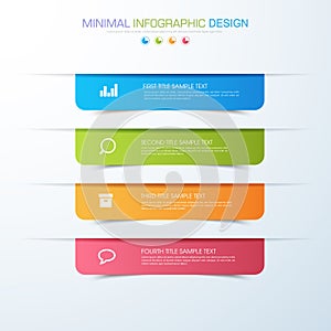 Business infographic template the concept is circle option step with full color icon can be used for diagram infograph chart