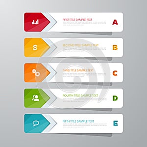 Business infographic template the concept is circle option step with full color icon can be used for diagram infograph chart