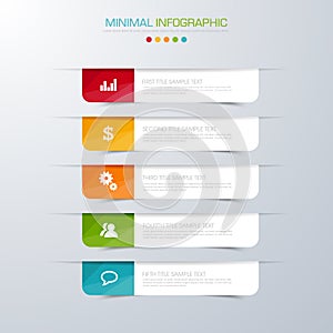 Business infographic template the concept is circle option step with full color icon can be used for diagram infograph chart