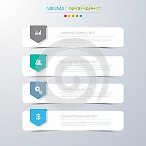 Business infographic template the concept is circle option step with full color icon can be used for diagram infograph chart