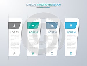 Business infographic template the concept is circle option step with full color icon can be used for diagram infograph chart