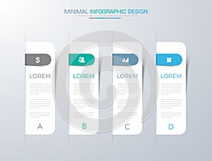 Business infographic template the concept is circle option step with full color icon can be used for diagram infograph chart