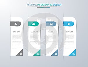 Business infographic template the concept is circle option step with full color icon can be used for diagram infograph chart