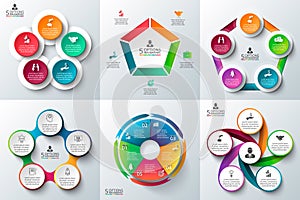 Business infographic template set.