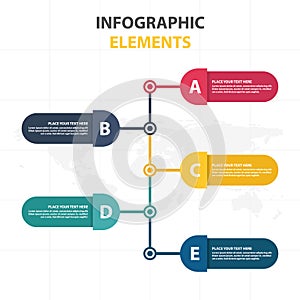 Business Infographic timeline process template, Colorful Banner text box desgin for presentation, presentation for workflow