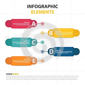 Business Infographic timeline process template, Colorful Banner text box desgin for presentation, presentation for workflow