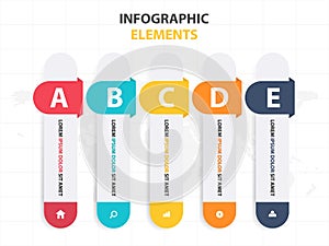 Business Infographic timeline process template, Colorful Banner text box desgin for presentation, presentation for workflow