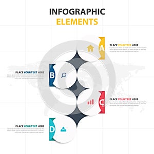 Business Infographic timeline process template, Colorful Banner text box desgin for presentation, presentation for workflow